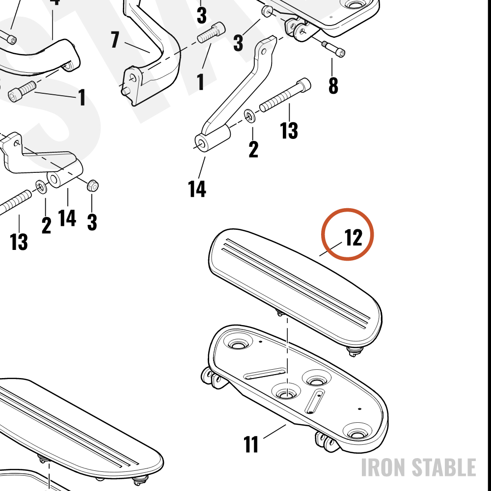 Harley-Davidson Pad, Lh/Ftbrd