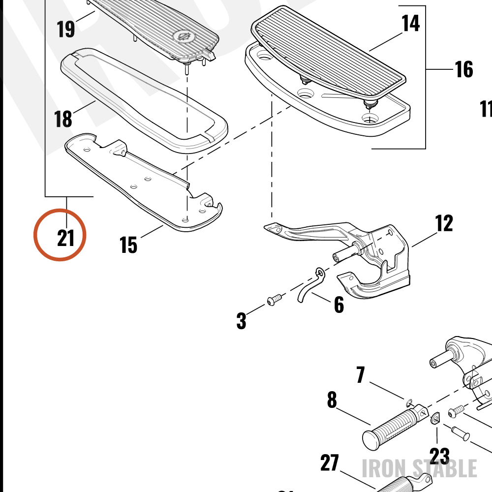 Harley-Davidson Footboard Assembly, Rh