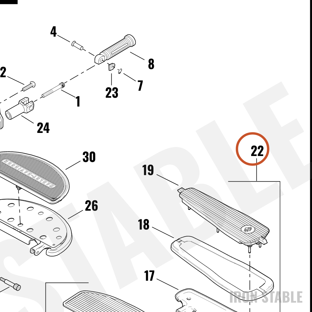 Harley-Davidson Footboard Assembly, Lh