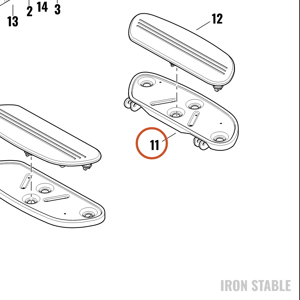 Harley-Davidson Footboard Assembly, Lh/Streamliner, B