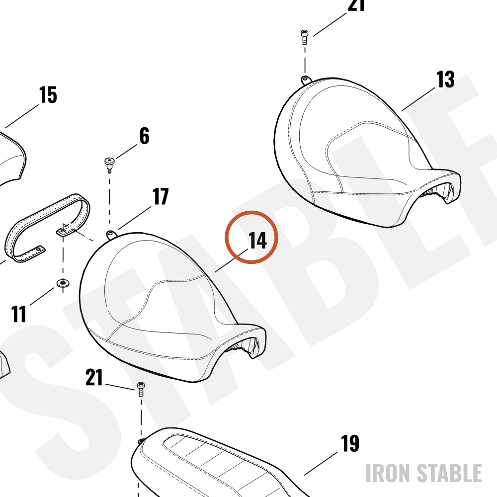Harley-Davidson Seat Assembly, Rider