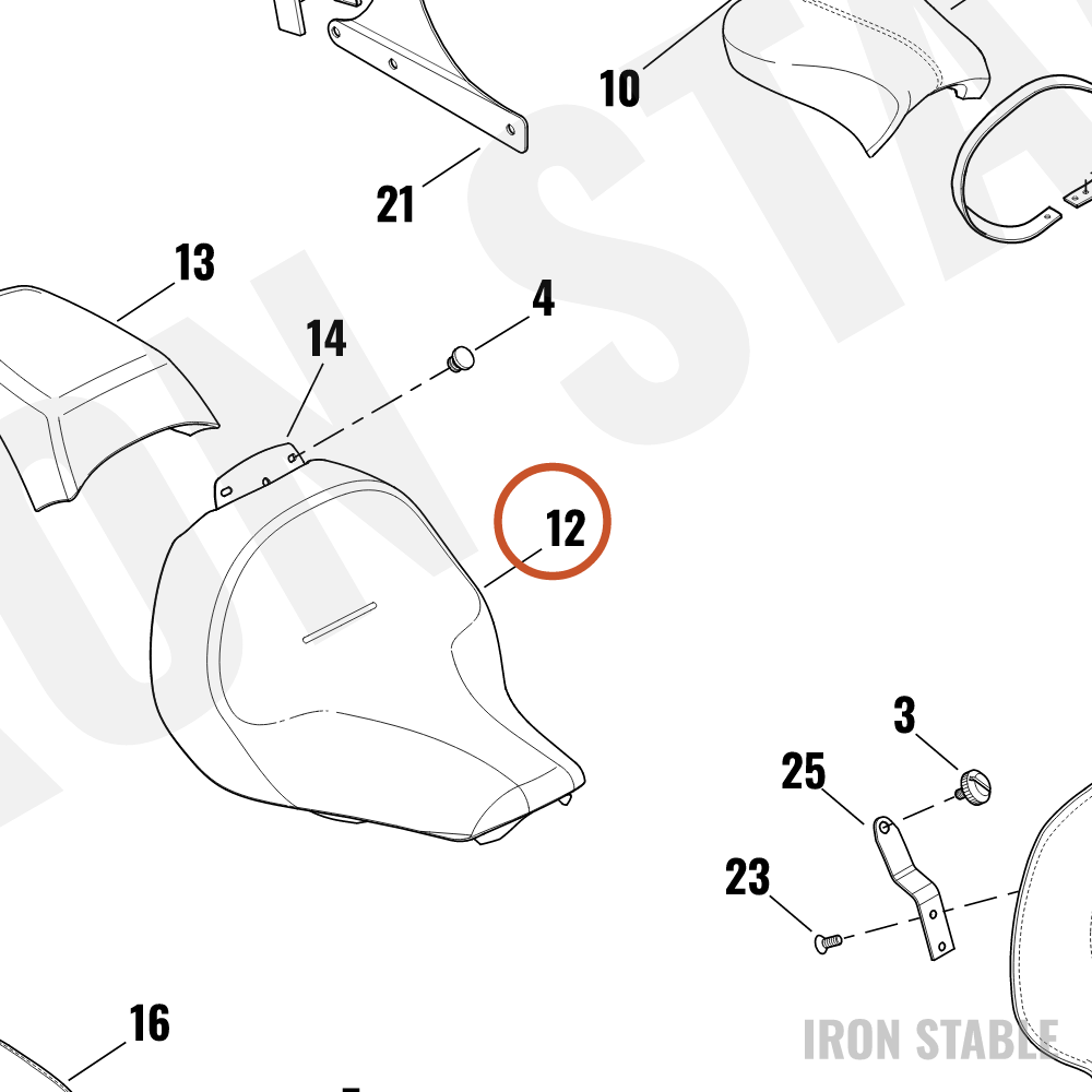 Harley-Davidson Seat Assembly, Rider