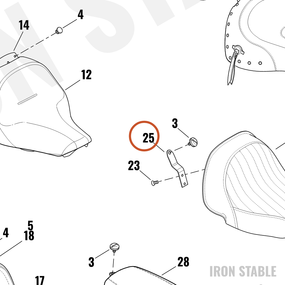 Harley-Davidson Mounting Bracket, Seat