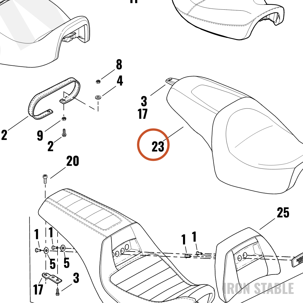 Harley-Davidson Seat Assembly, Fxdf