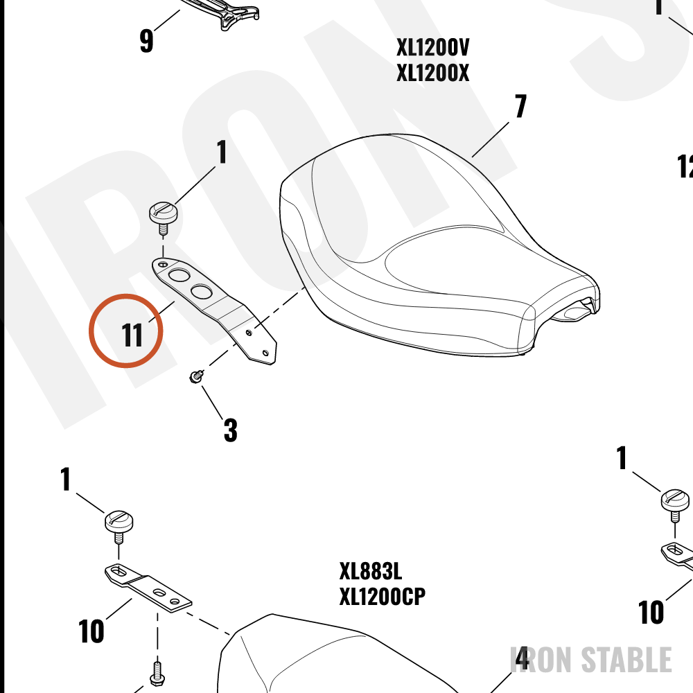 Harley-Davidson Bracket, Rr Mntg
