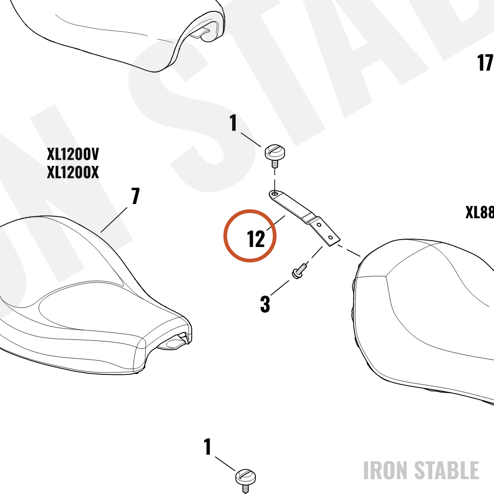 Harley-Davidson Bracket, Rr Mntg