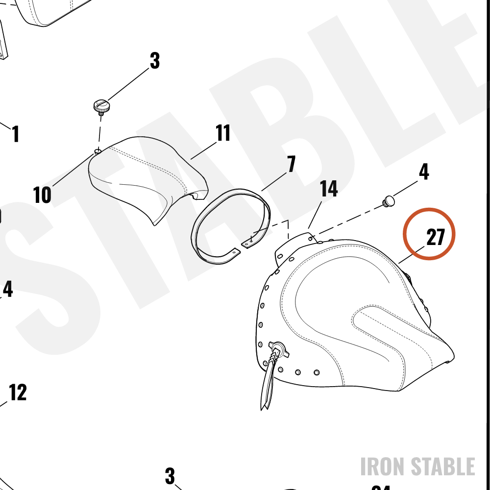 Harley-Davidson Seat Assembly, Rider