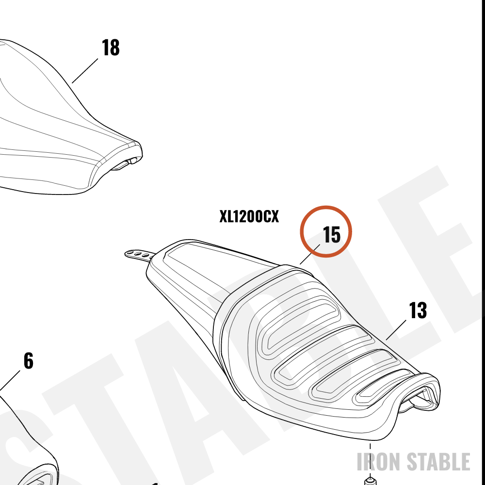 Harley-Davidson Rider/Full Seat Assembly Sub-Component