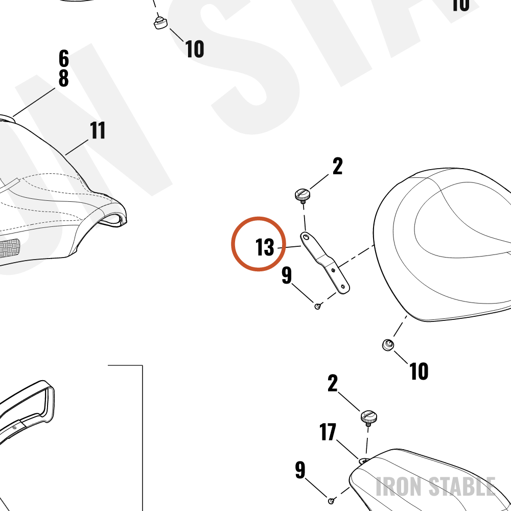 Harley-Davidson Rider/Full Seat Assembly Sub-Component