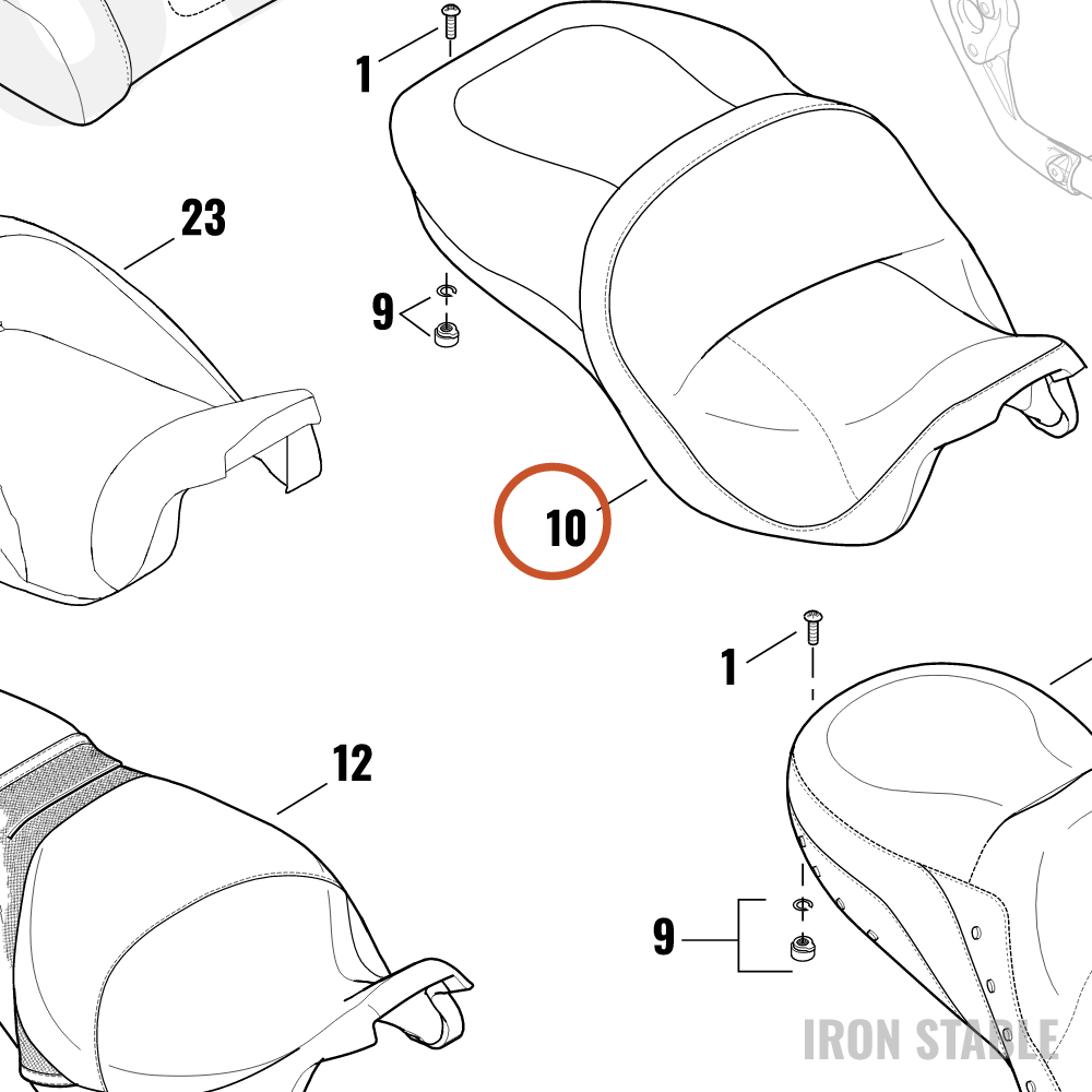 Harley-Davidson Kit, Rdr Seat, Reach