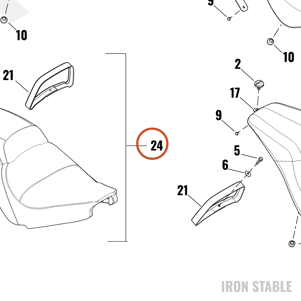 Harley-Davidson Kit, Rdr Seat, Bom
