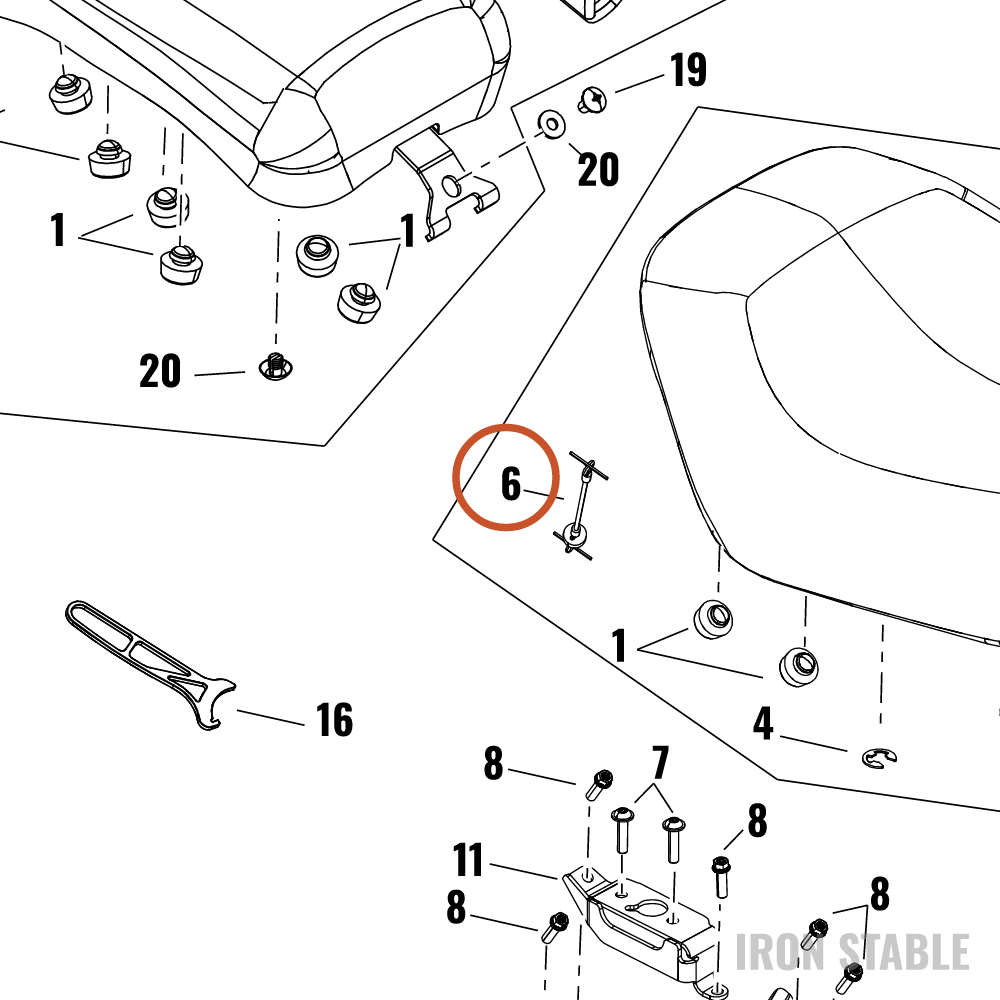 Harley-Davidson Rider/Full Seat Assembly Sub-Component