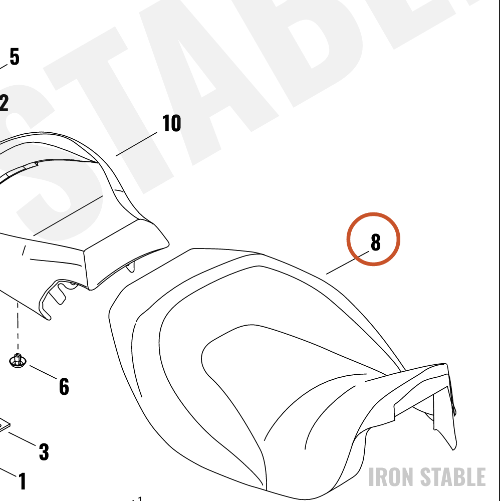 Harley-Davidson Seat, Rdr/Full, Assembly