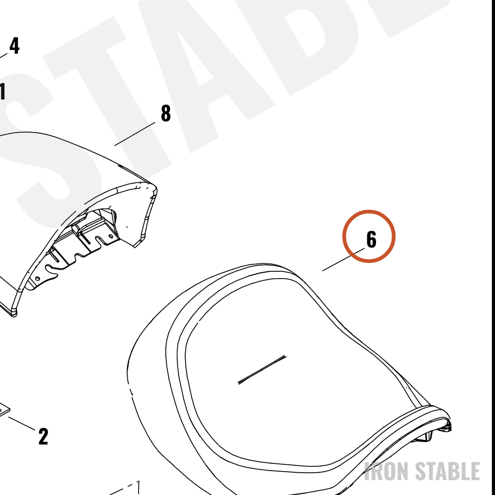 Harley-Davidson Seat, Rdr/Full, 2-Pc-2-Up