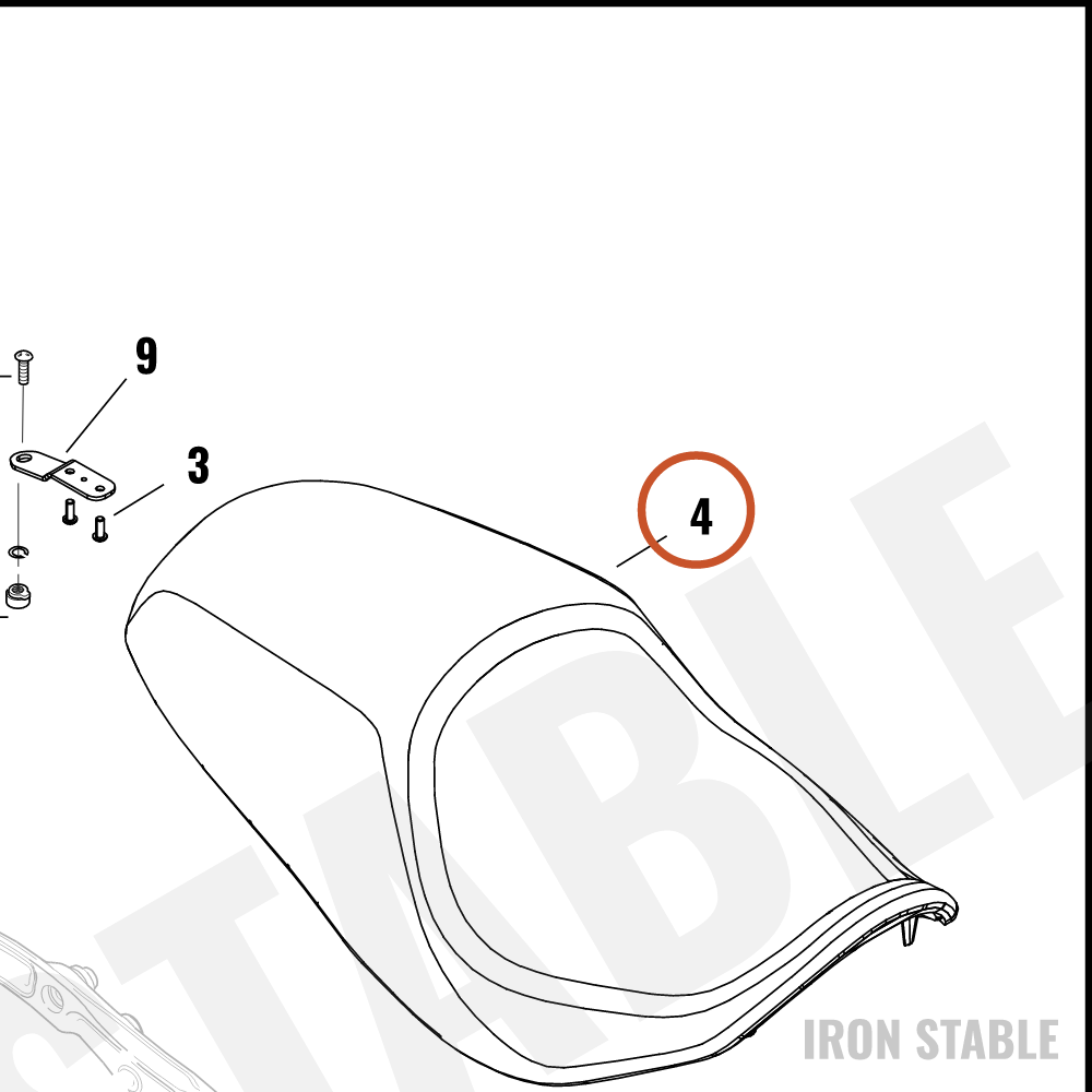 Harley-Davidson Seat, Rdr/Full, 1-Pc-2-Up