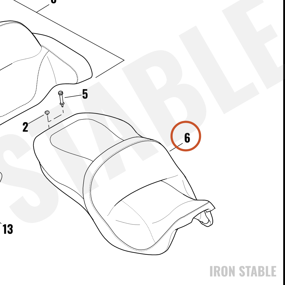 Harley-Davidson Seat, Rdr/Full, Assembly