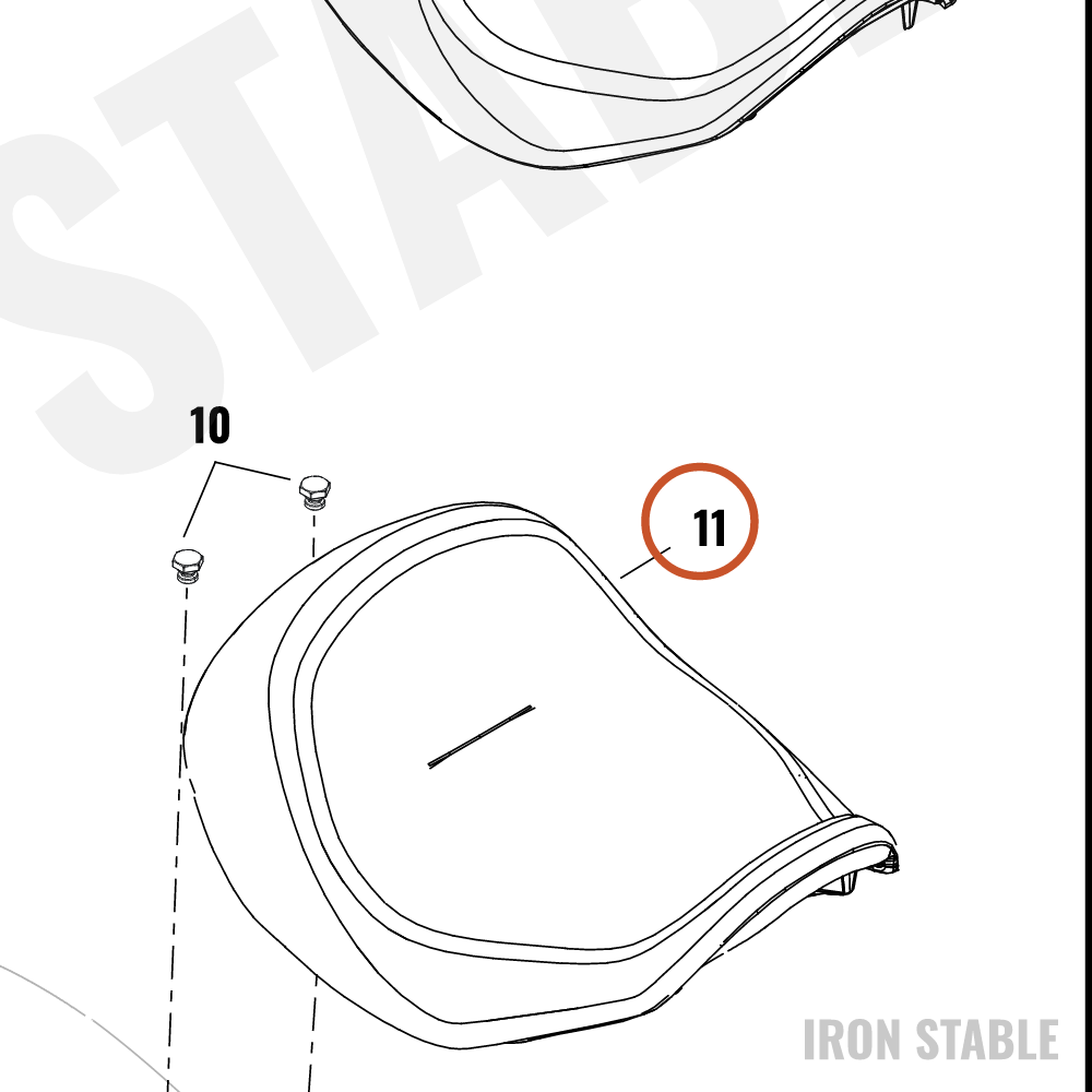 Harley-Davidson Kit, Rdr Seat, Solo, Low Pro Smoo