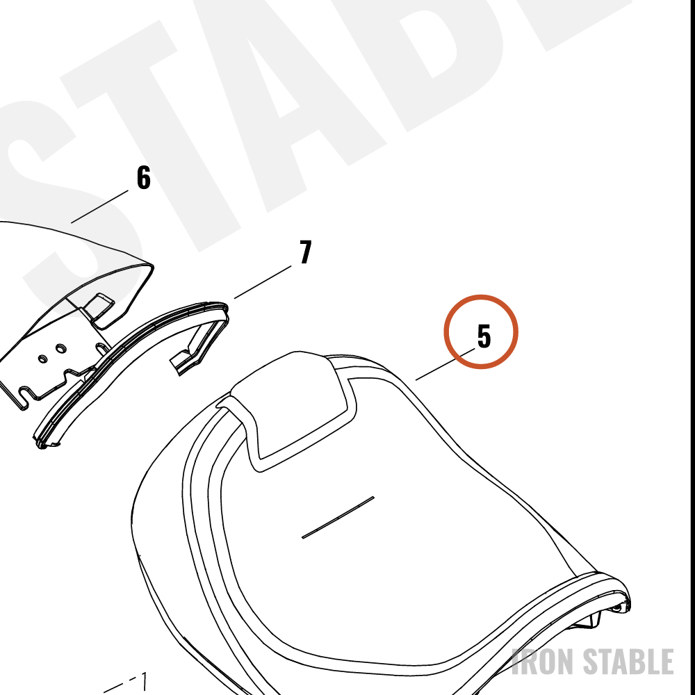 Harley-Davidson Seat, Rdr/Full, Solo