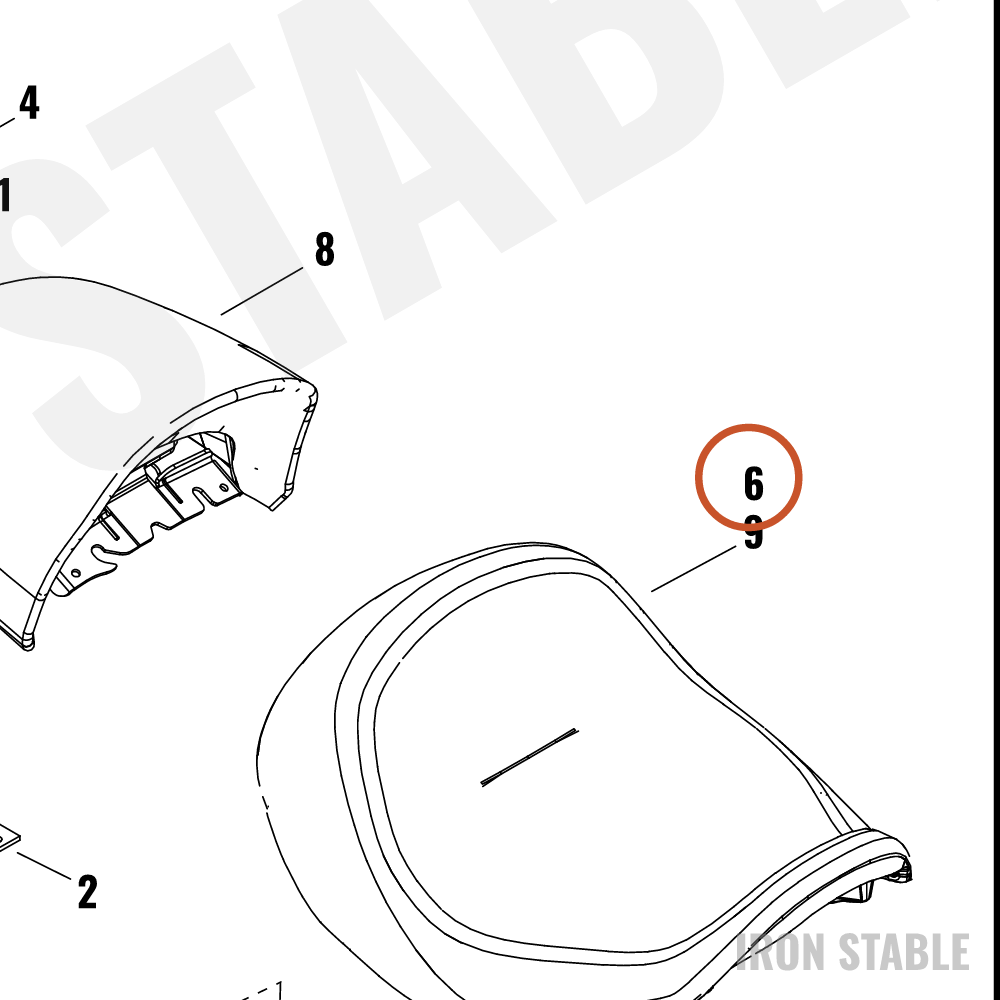 Harley-Davidson Seat, Rdr/Full, Assembly