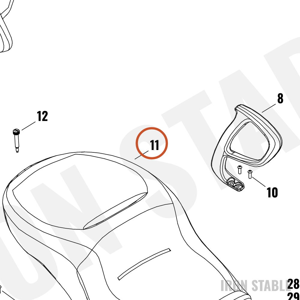 Harley-Davidson Seat, Rdr/Full, 1-Pc-2-Up, Limit