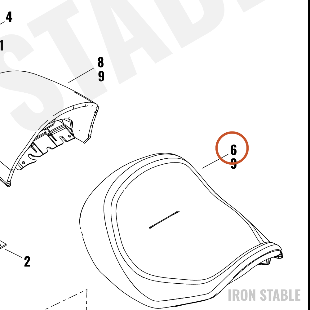 Harley-Davidson Seat, Rdr/Full, Assembly