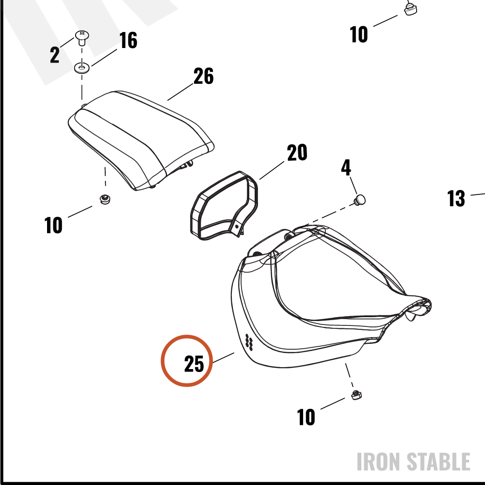 Harley-Davidson Seat, Rdr/Full, Cruiser