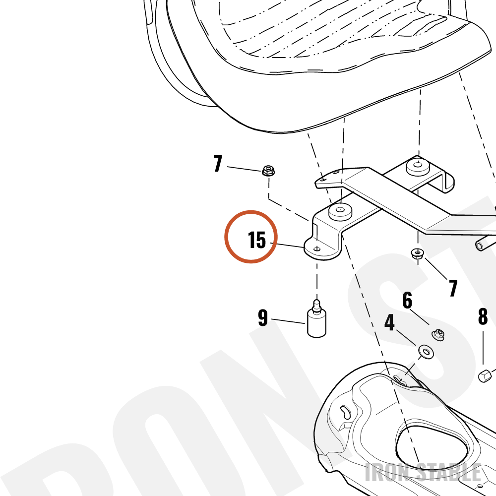 Harley-Davidson Bracket, Seat, Police