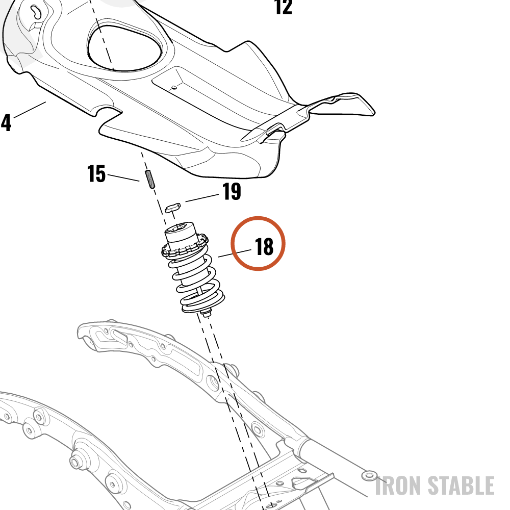 Harley-Davidson Seat Spring Assembly