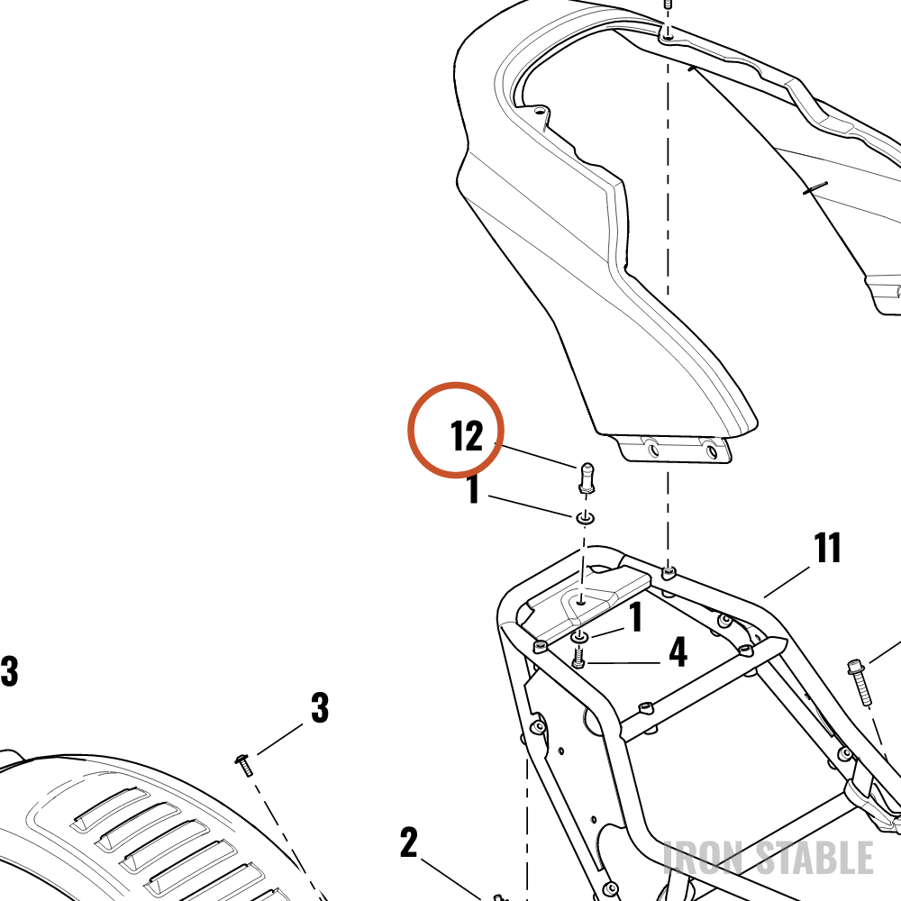 Harley-Davidson Support Struct, Seat, Post