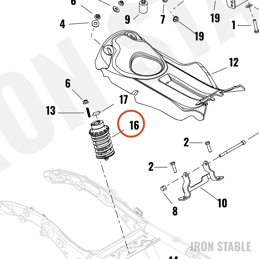 Harley-Davidson Spring, Seat Spnsn, Assembly