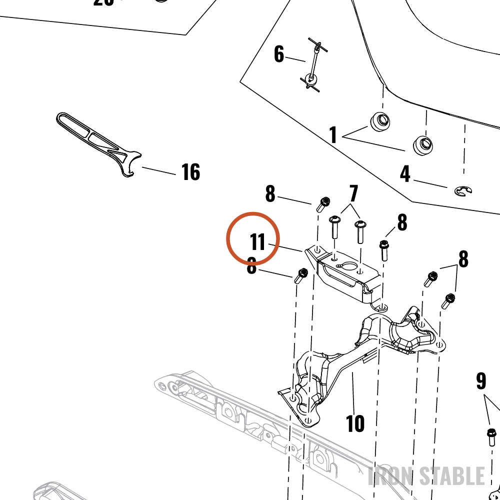 Harley-Davidson Support Struct, Seat, Bracket, La