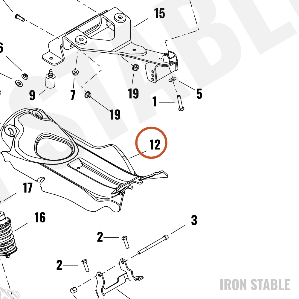 Harley-Davidson Support Struct, Seat, Underseat