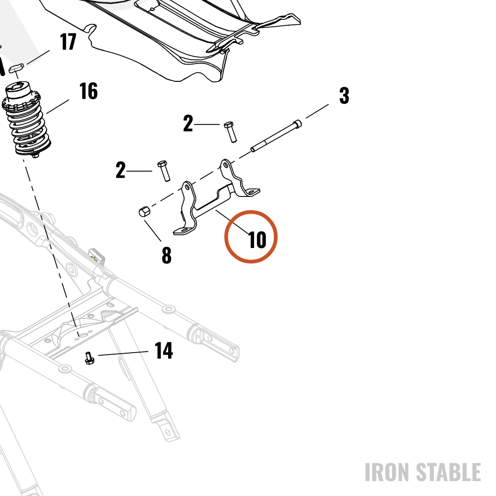 Harley-Davidson Support Struct, Seat, Mount, Fron