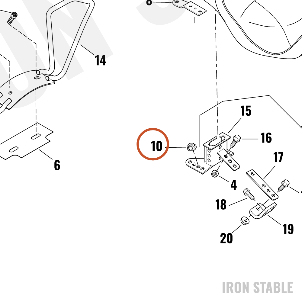 Harley-Davidson Support Bracket, Center(Po)