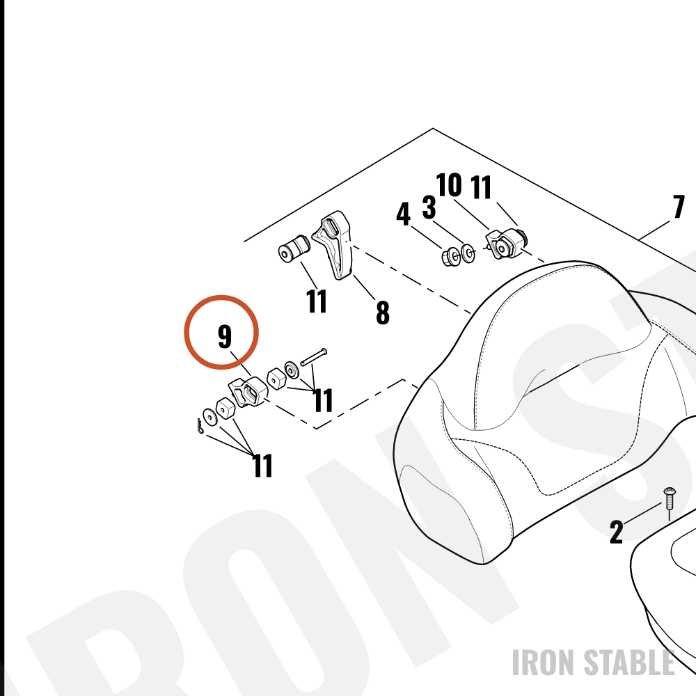 Harley-Davidson Support Bracket, Rh