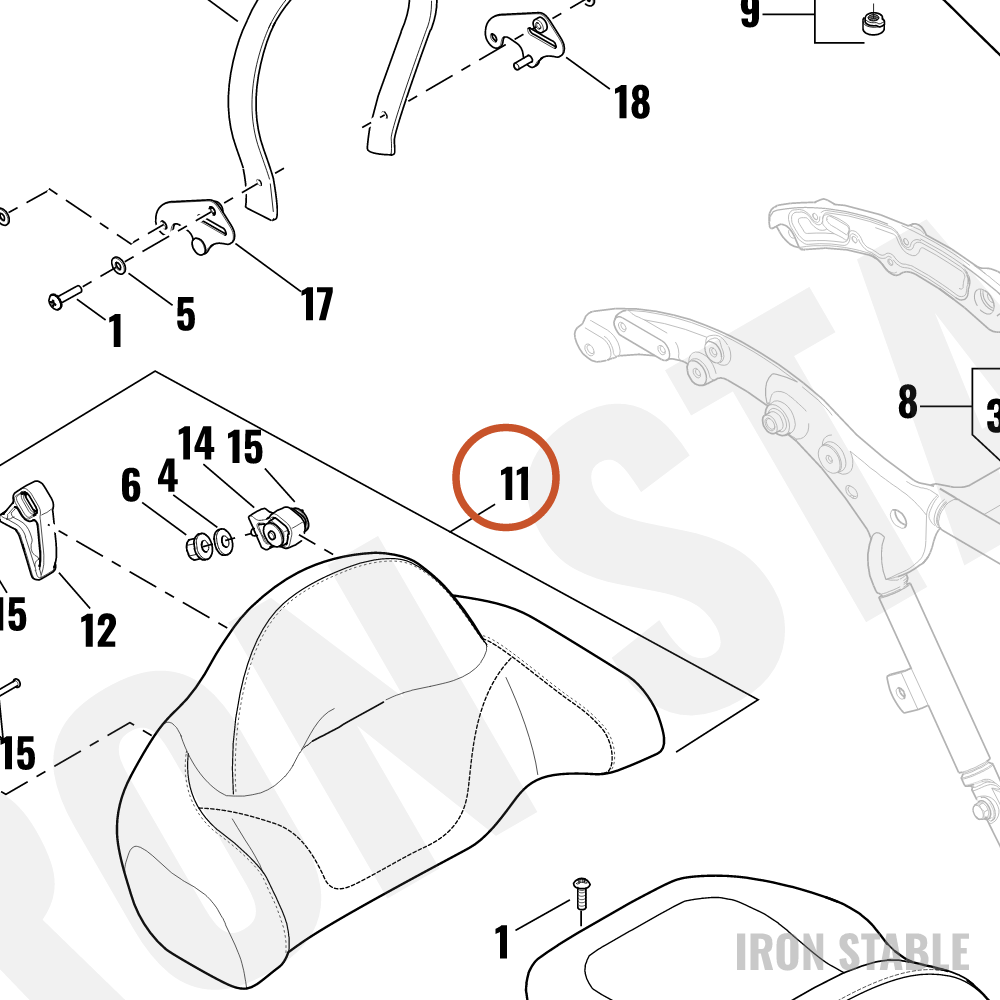 Harley-Davidson Pad, Bkrst, Passenger