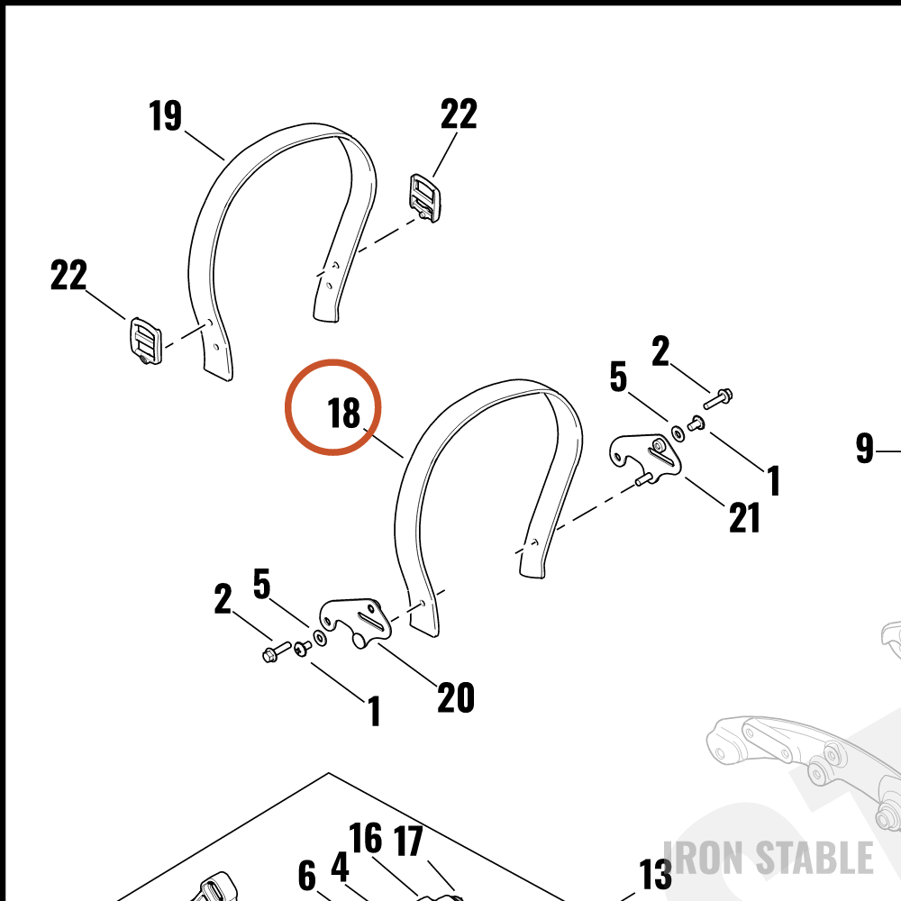 Harley-Davidson Grabstrap Assembly, Psngr
