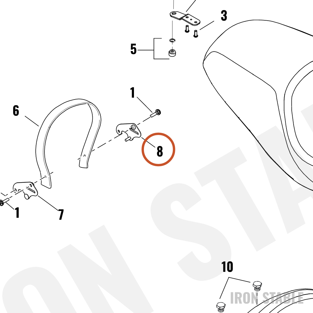 Harley-Davidson Handle, Passenger Grab, X