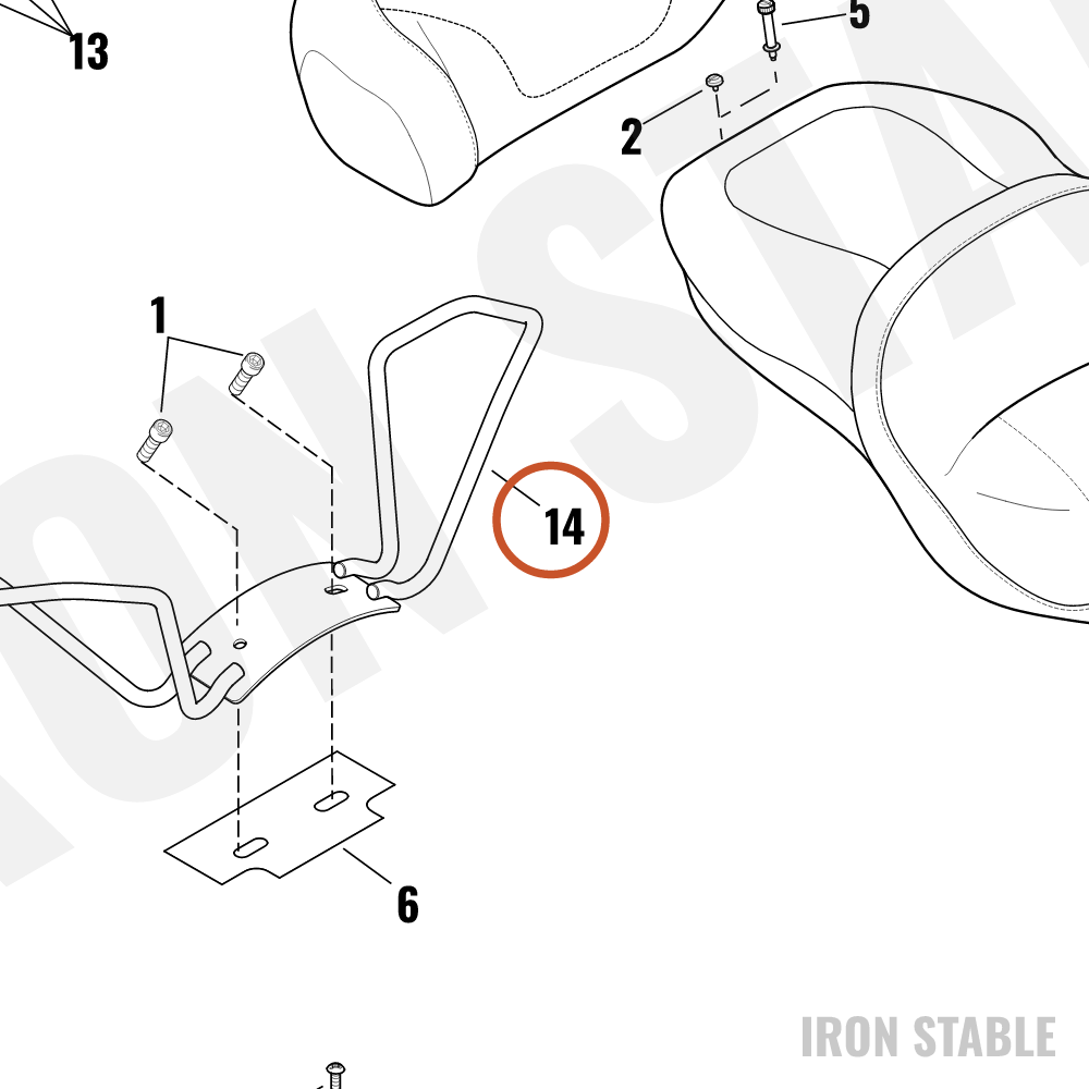 Harley-Davidson Kit-Psngr Grabhandle, Chrome
