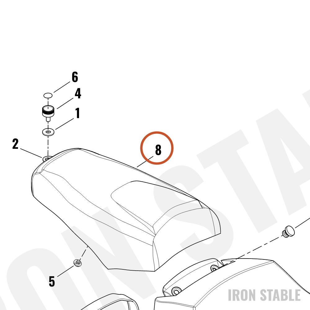 Harley-Davidson Seat, Passenger, Black