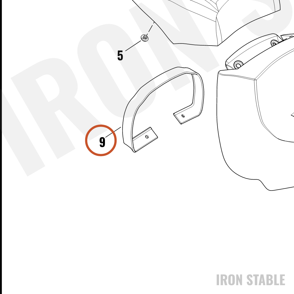 Harley-Davidson Passenger Seat Sub-Component, Grab Strap