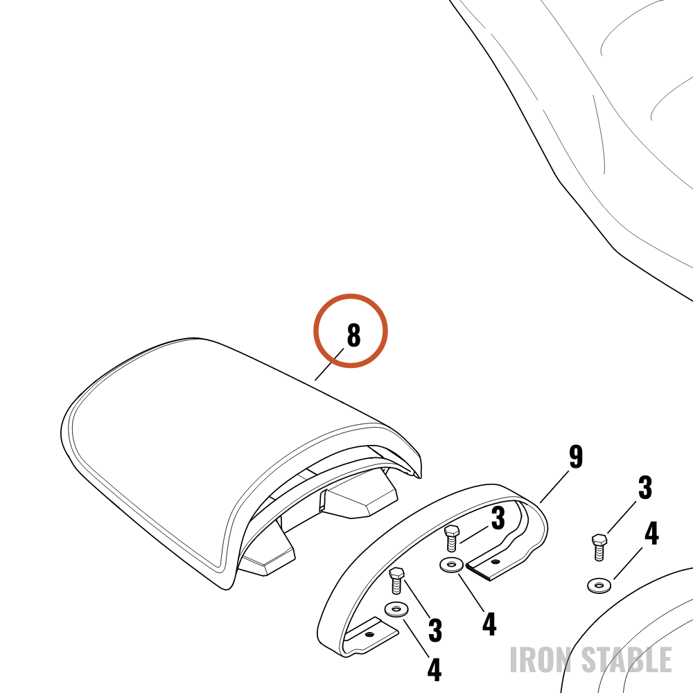 Harley-Davidson Seat, Passenger, Pillion