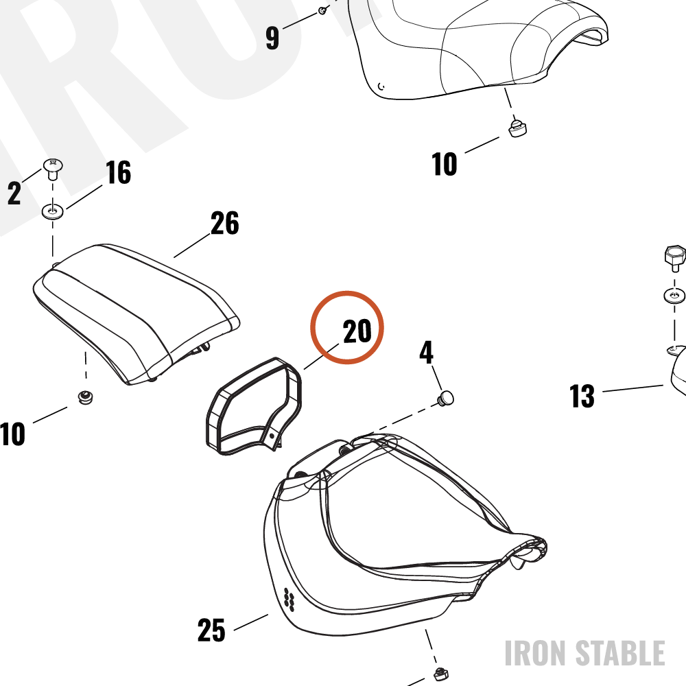 Harley-Davidson Handle, Passenger Grab, Cr