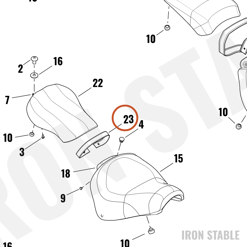 Harley-Davidson Handle, Passenger Grab, Flhc