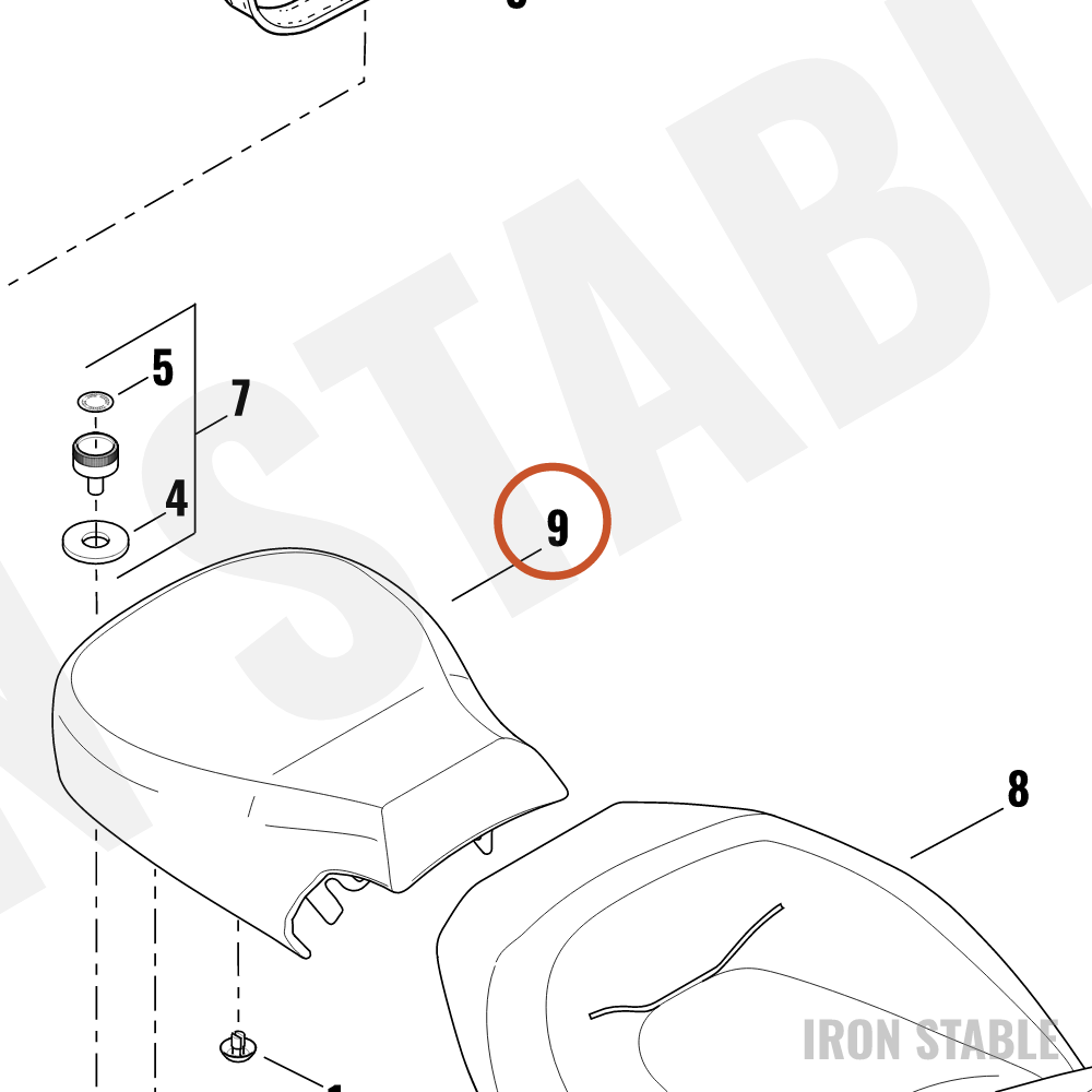 Harley-Davidson Seat, Passenger, Pillion
