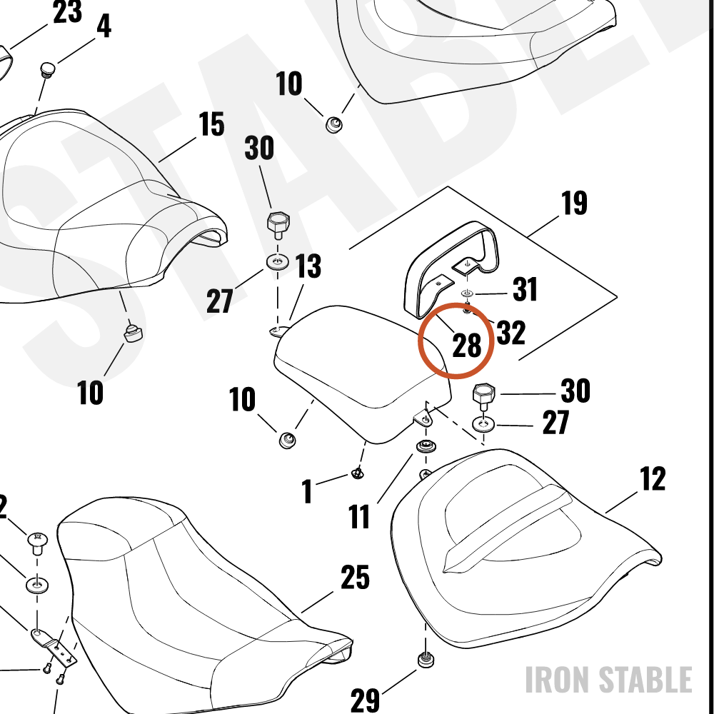 Harley-Davidson Handle, Passenger Grab, Pillion