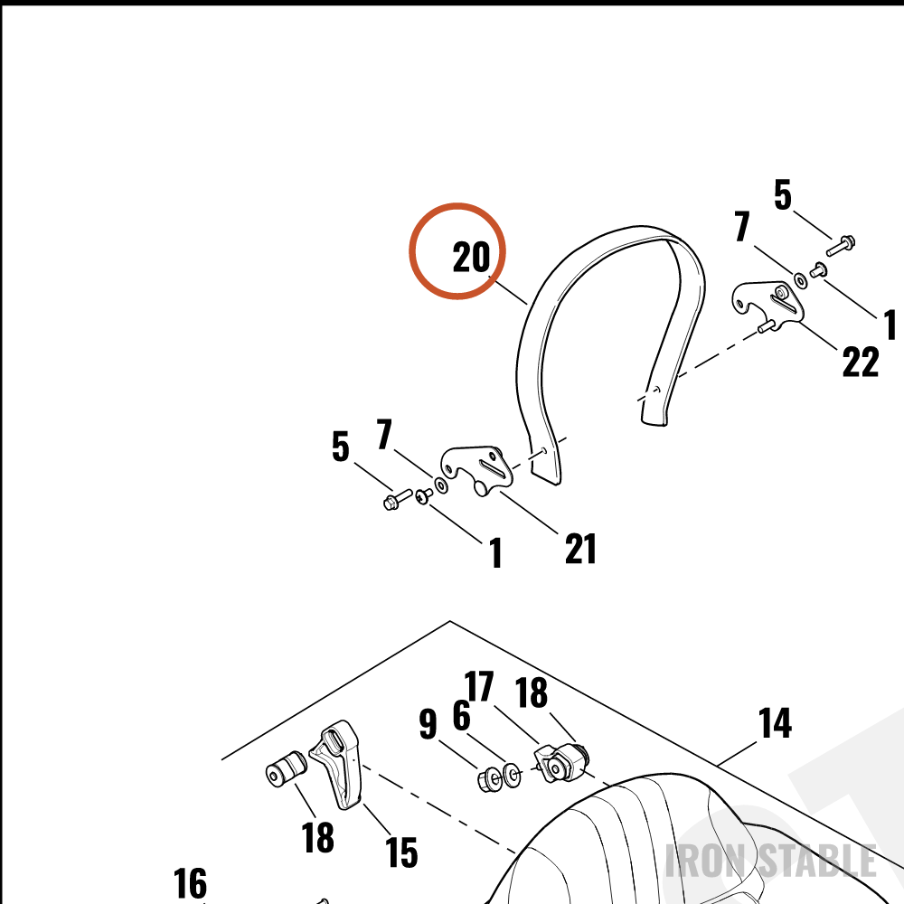Harley-Davidson Handle, Passenger Grab, Sundowner