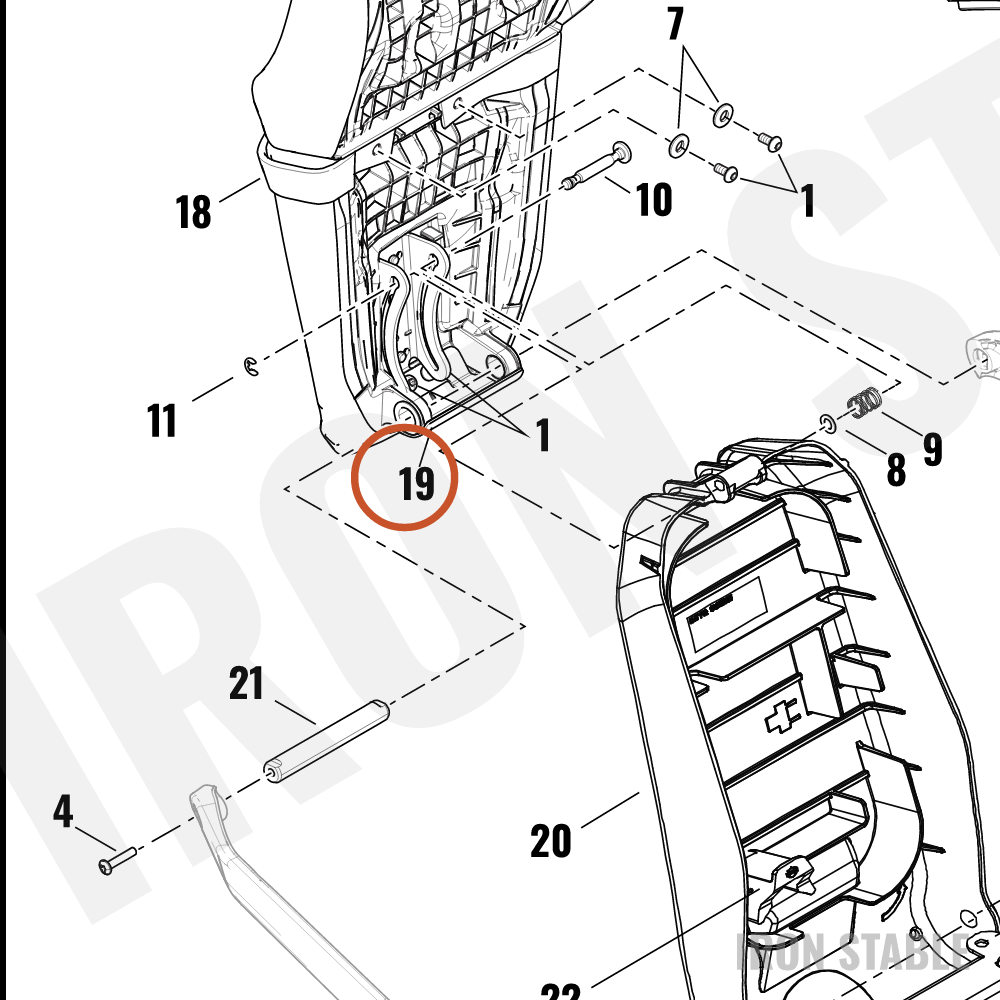Harley-Davidson Passenger Seat Sub-Component, Cosmetic C