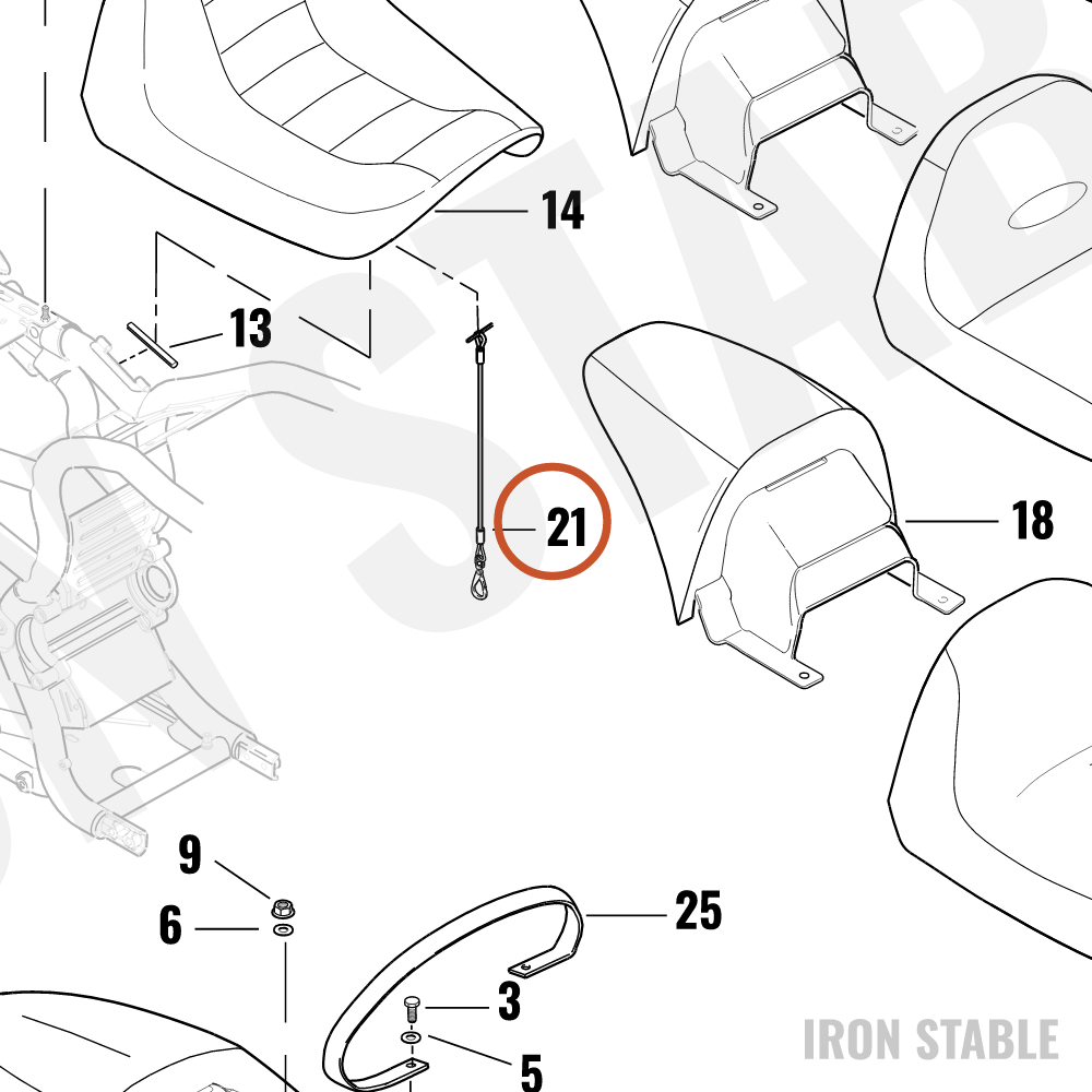 Harley-Davidson Lanyard, Seat