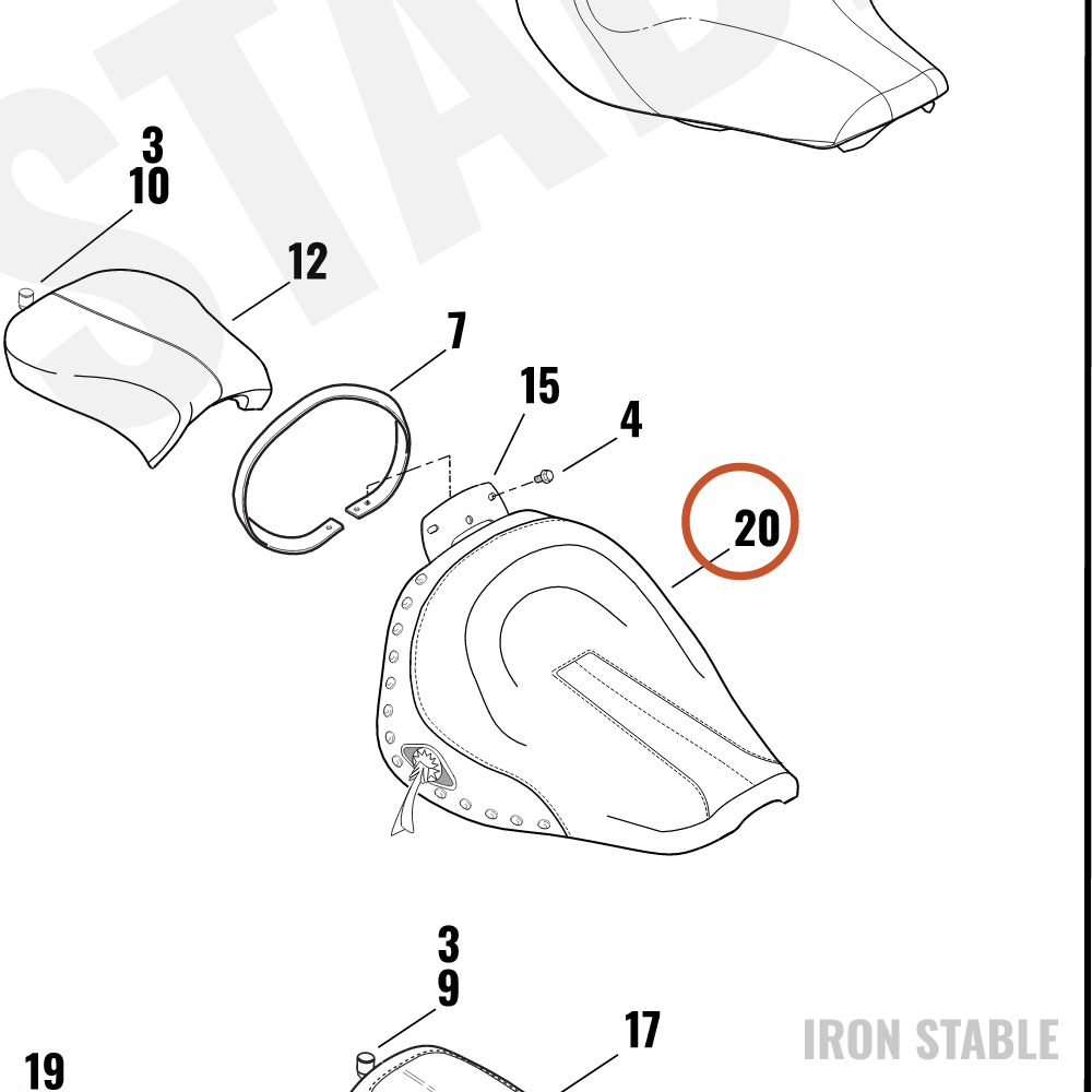 Harley-Davidson Seat Assembly, Rider